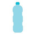 Blue plastic bottle icon in flat design. Isolated on white background Royalty Free Stock Photo