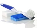 blue plastic brush