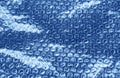 Blue plastic bubble wrap Royalty Free Stock Photo
