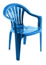 Blue plastic chair