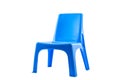 Blue plastic chair.