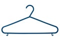 Blue plastic coat hanger