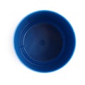 Blue plastic cup isolated over white background Royalty Free Stock Photo