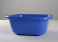 Blue plastic deep bowl Royalty Free Stock Photo