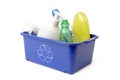 Blue plastic disposal container Royalty Free Stock Photo