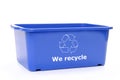 Blue plastic disposal container
