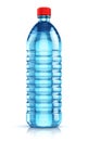 Blue plastic drink water bottle