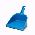 Blue dustpan isolated on white background. Royalty Free Stock Photo