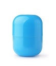 Blue plastic fillable toy egg