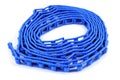 Blue plastic flat chain
