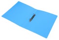 Blue plastic folder Royalty Free Stock Photo