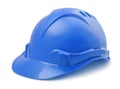 Blue plastic hard hat Royalty Free Stock Photo