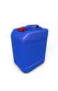 Blue plastic jerry can