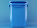 Blue Plastic Recycling Bin  Waste Container  Disposal  Cleanliness  Eco Friendly Royalty Free Stock Photo