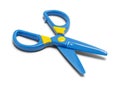 Blue Plastic Scissors