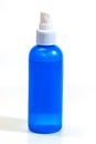 Blue plastic spray bottle Royalty Free Stock Photo