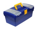 Blue plastic toolbox Royalty Free Stock Photo