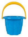 Blue plastic toy bucket Royalty Free Stock Photo