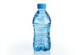 Blue Plastic Water Bottle Refreshing Hydration Clear Liquid, isolated on a white background Royalty Free Stock Photo