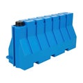 Blue plastic water filled road barrier for traffic control and construction safety zone Royalty Free Stock Photo