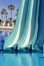 Blue plastic waterslide