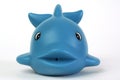 Blue plastic whale Royalty Free Stock Photo