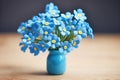 blue plasticine forgetmenots bunched together Royalty Free Stock Photo