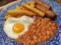 A quick fried breakfast before going out into the world Royalty Free Stock Photo
