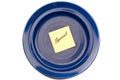 Blue plate special Royalty Free Stock Photo