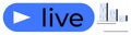 Live Streaming Icon with Play Button and Analytics Bar Graph Elements Royalty Free Stock Photo