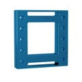 Blue Play video icon isolated on transparent background. Film strip sign.