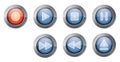 Blue playback buttons Royalty Free Stock Photo