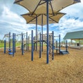 Blue playground for the children in Lehi Utah
