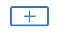 Blue plus sign in rectangle, simple add button, vector design Generative AI Royalty Free Stock Photo
