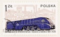 Blue Pm36-1 Locomotive on Poland Postage