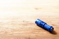 blue pocket flashlight for EDC Royalty Free Stock Photo