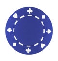 Blue Poker Chip Royalty Free Stock Photo