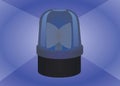 Blue police light Royalty Free Stock Photo
