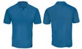 Blue Polo Shirt Template Royalty Free Stock Photo