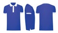 Blue polo t shirt template