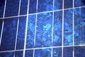 Blue polycrystalline solar panel