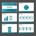 Blue polygon multipurpose infographic presentation Brochure flyer leaflet website template flat design Royalty Free Stock Photo