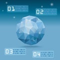 Blue Polygon vector infographic Royalty Free Stock Photo