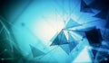 Blue polygonal backdrop, technology Royalty Free Stock Photo
