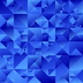 Blue polygonal gradient geometrical triangle background design