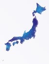 Polygonal map of Japan