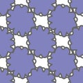 Pom Poms Blue Vector Seamless Pattern