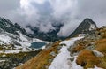 Blue pond in High Tatras Royalty Free Stock Photo