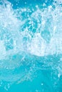 Blue Pool or hot tub water background close up. Ripples on blue transparent water in swimming pool with light reflection Royalty Free Stock Photo