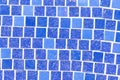 Blue pool tile as a background, close up